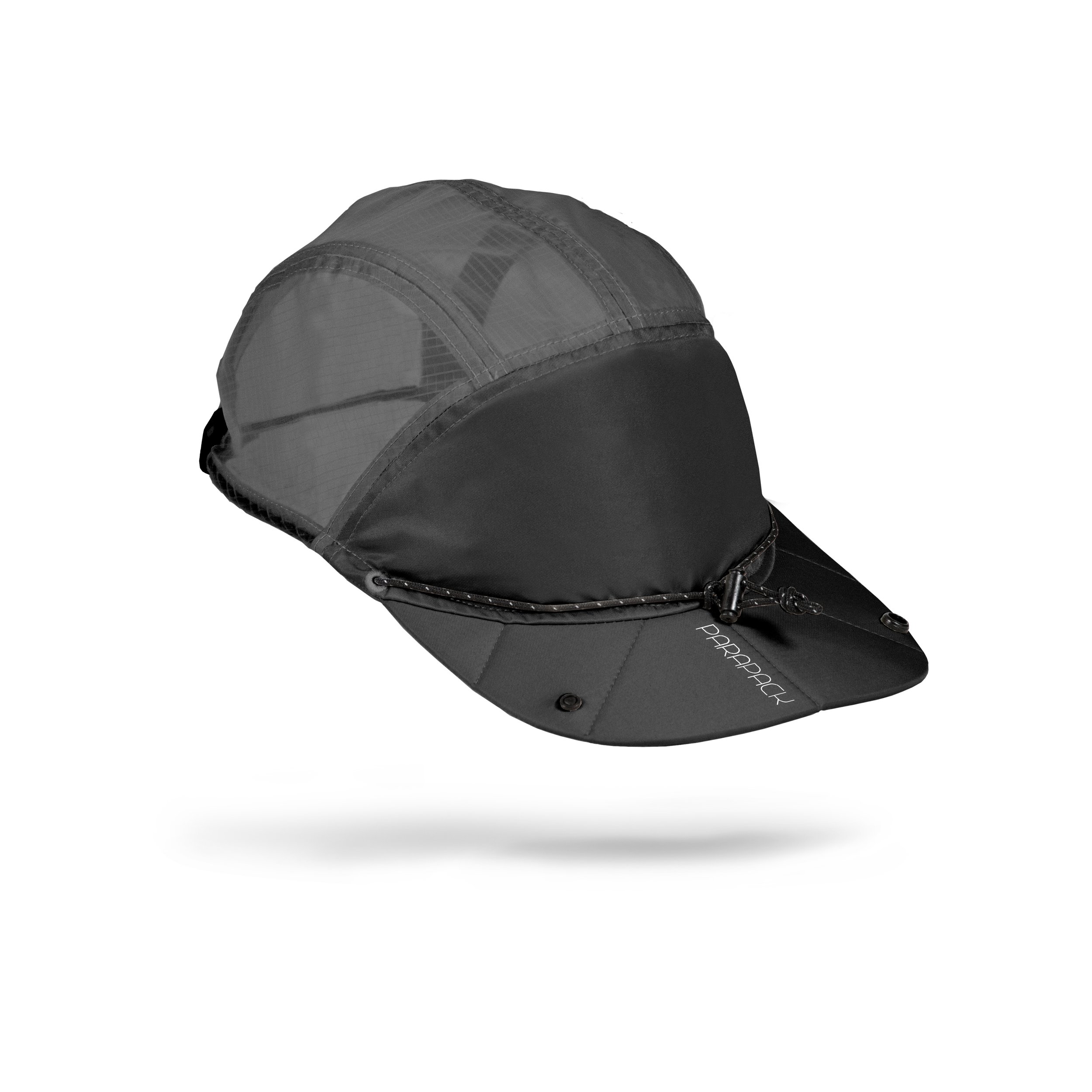 Parapack P-Cap | Jet Black | Ultra-lightweight packable headwear for all  head sizes! — PARAPACK